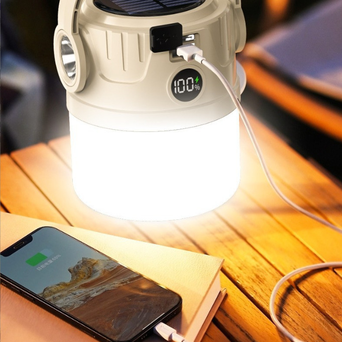キャンプランプソーラー屋外充電式超長バッテリーテントランプ緊急ランプキャンプランプ充電式照明|undefined