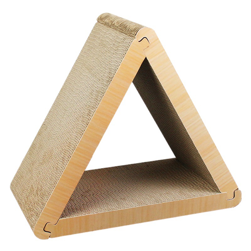 Gran triángulo vertical gato rasguño tablero creativo nuevo nido de gato resistente al desgaste cartón de papel corrugado gato nido gato juguete al por mayor
