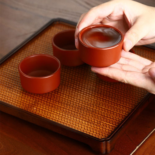 Zisha Cup Tea Cup Small Tea Cup Zisha Kung Fu Tea Cup Big Master Cup Wholesale Cup Slightly Flawed Peony Cup