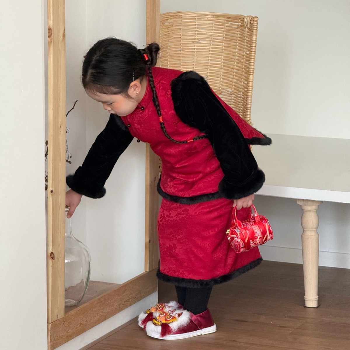 Bolsas de niños rojas de estilo nacional, Festival de Primavera, sobre rojo de Año Nuevo para niñas y niños, 2026 bolsos de cambio de cadena de Año Nuevo