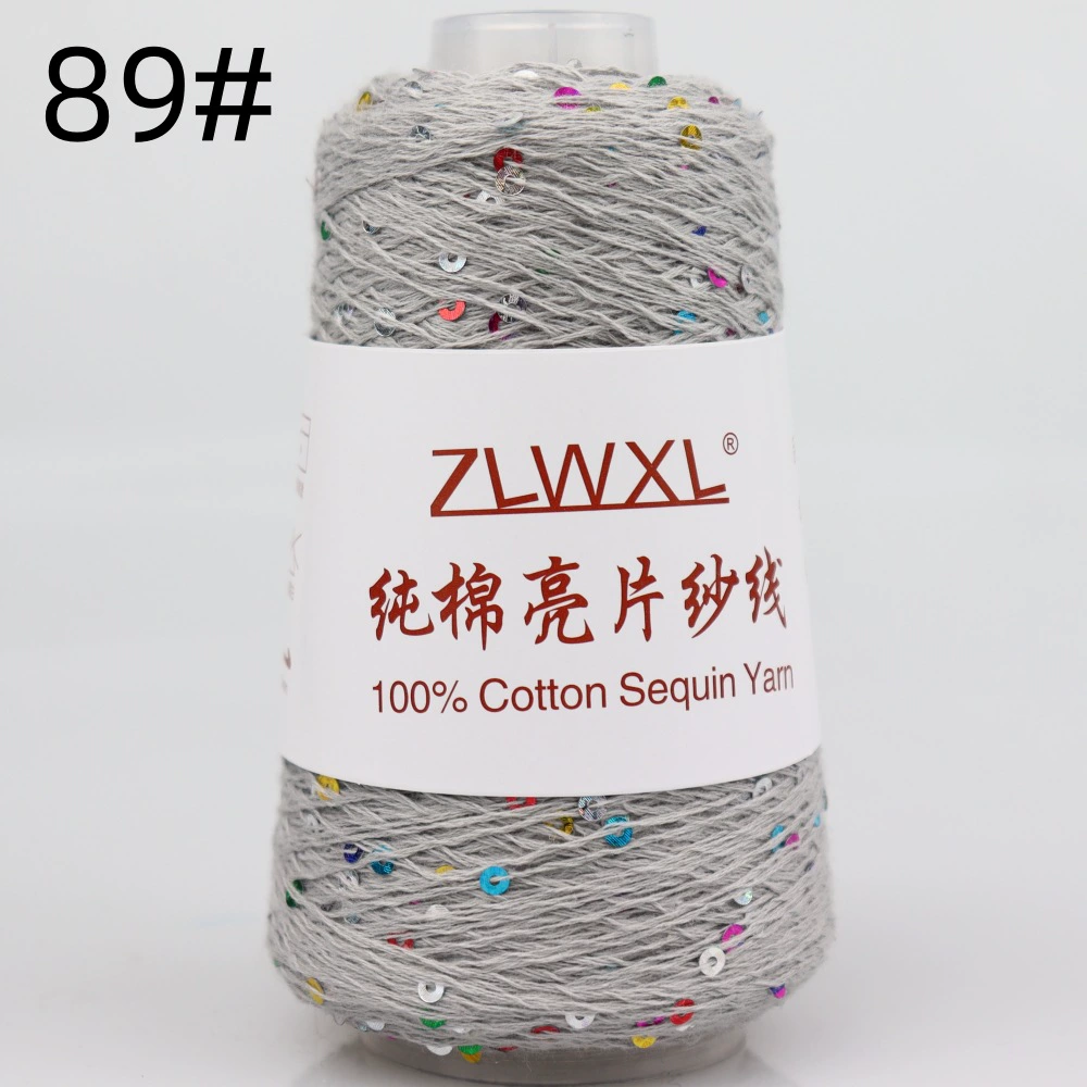 С Sequин хлопчатобумажная пряжа (ZLWXL) 50 г моток, 400 м, нашивочные стразы