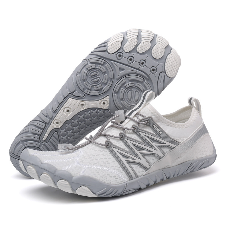 Comercio exterior nuevo al aire libre zapatos de baño para hombres y mujeres zapatos de baño de playa con cinco dedos con fugas de agua transpirables y secos rápidos zapatos de pareja