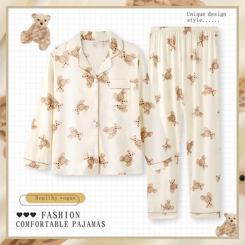 Conjunto de Pijamas para Mujer de Poliéster, Cómodo, para Casa