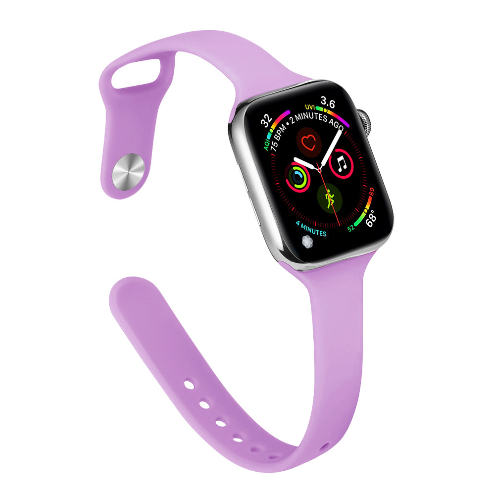 Aplicable Apple Watch correa Applewatch8SE7654 cintura pequeña correa de silicona delgada moda deportiva