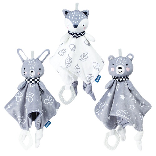 New style fox soothing doll towel, baby sleeping rattle, hand puppet towel, stuffed animal baby toy