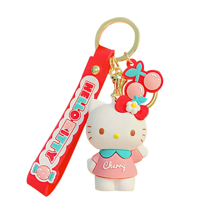 Sanrio, подлинный мультяшный милый брелок, ключи от машины, сумка со школьными аксессуарами, оптом