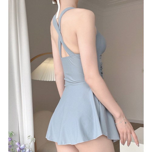 2024 new swimsuit women's summer one-piece sexy pure lust style ins wholesale swimsuit covering belly and slimming swimsuit