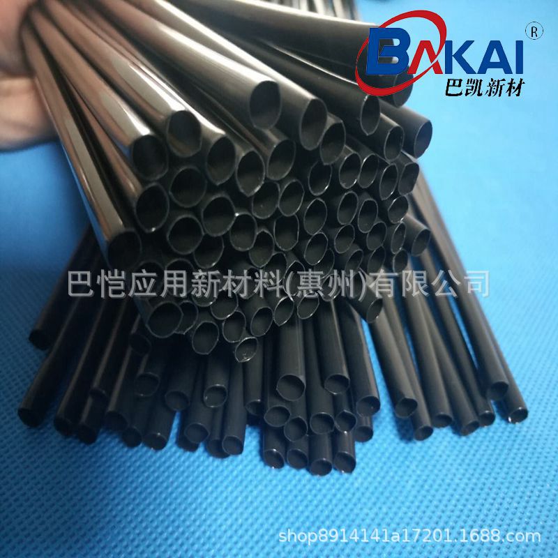 供应医疗器械鸭嘴钳铁氟龙热缩管PFA刀杆套管黑色FEP推杆套管