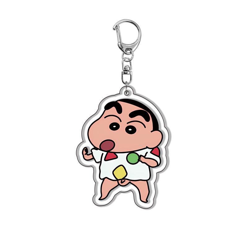 Crayon Shin-Chan Animación Periférico Nohara Shinsuke Xiaokui Xiaobai Nini Colgante de llavero de acrílico entre vientos