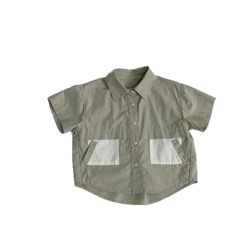 Camisas de mangas cortas para niños 2025 primavera y verano nuevos niños de 3 años de edad 5 bebés camisetas delgadas de ropa infantil coreana un cabello