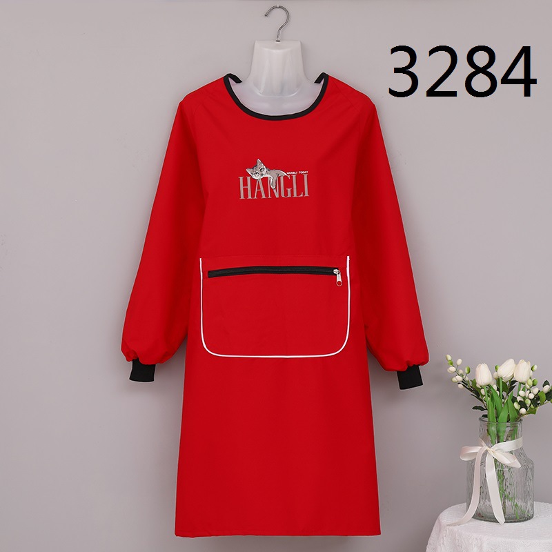 2025 otoño y invierno nuevo delantal 3284 impermeable a prueba de agua, mancha larga, bolsillo multicolor opcional