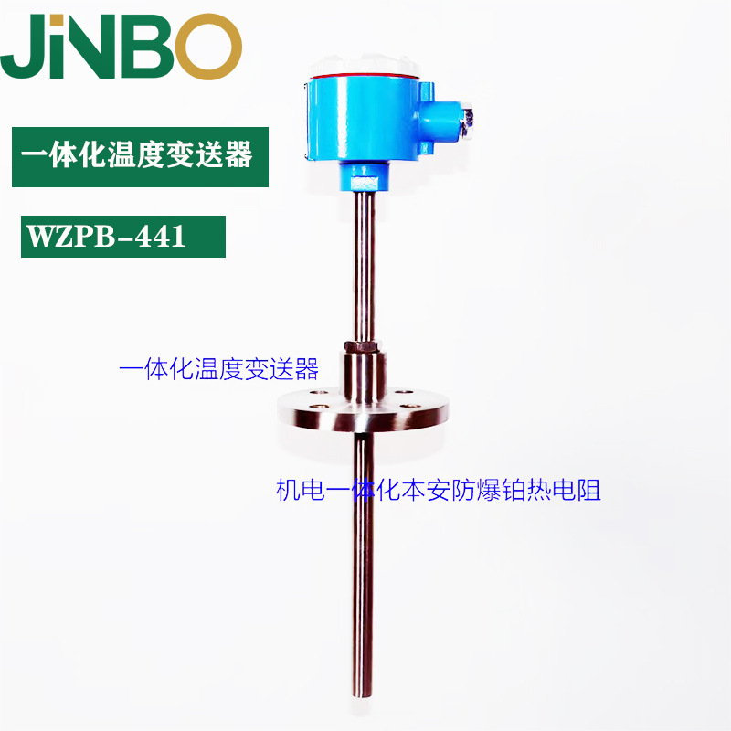 温度传感器WZPB-441机电一体化本安防爆铂热电阻一体化温度变送器