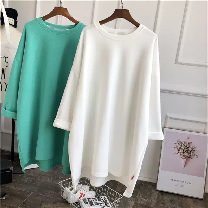 Pregnant women's clothing long T-shirt 2023 autumn and winter new loose long sleeve T-shirt bottoming shirt autumn and winter jacket for women