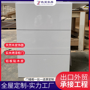 Foshan Factory Customized Export Cabinets with Pictures, Export White High-Gloss Paint Cabinet Doors, Custom-Made Drawer Cabinets