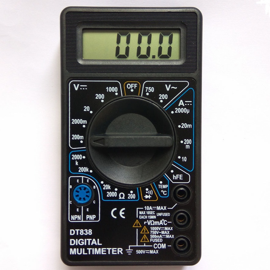 最新改进版数字万用表DT838 万用表 带蜂鸣器