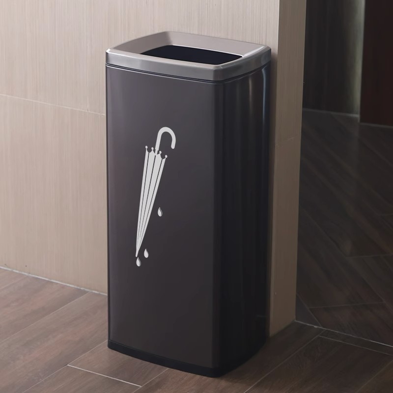 Cubo paraguas Comercial Grande rectangular de acero inoxidable luz paraguas de lujo de almacenamiento de tubo de lluvia vestíbulo del hotel hogar paraguas soporte