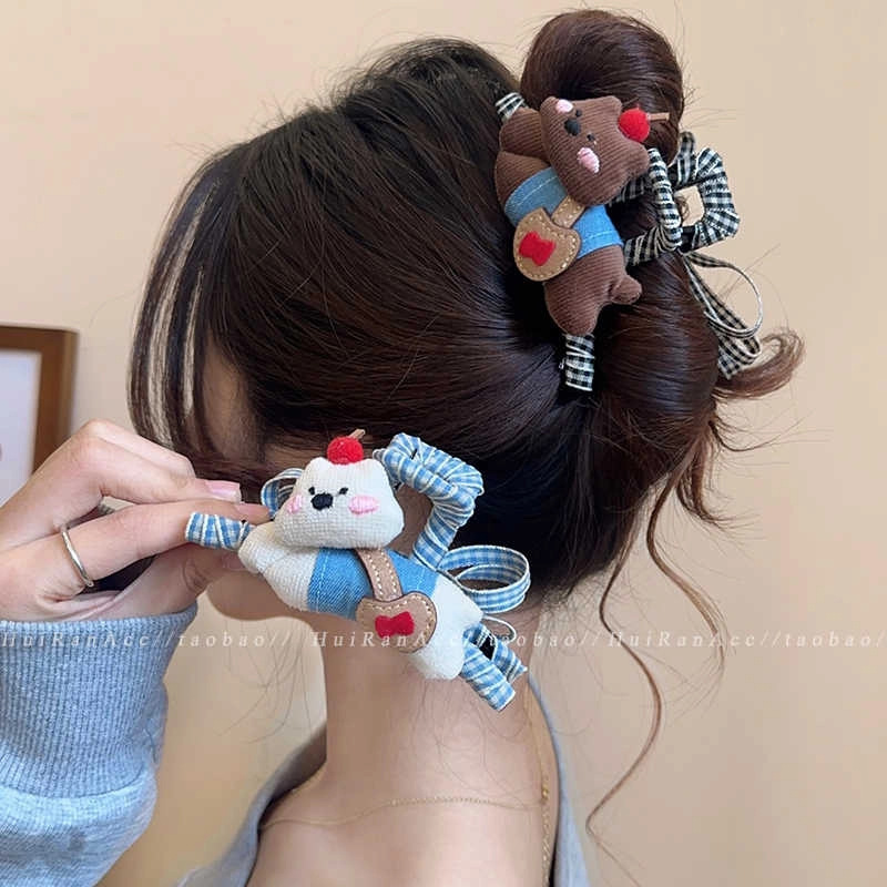 Super Nice High-End Bear Clip for Women 2025 New Butterfly Hairpin Back of Head Hair Shark Clip Headwear Super Nice High-End Bear Clip for Women 2025 New Butterfly Hairpin Back of Head Hair Shark Clip Headwear