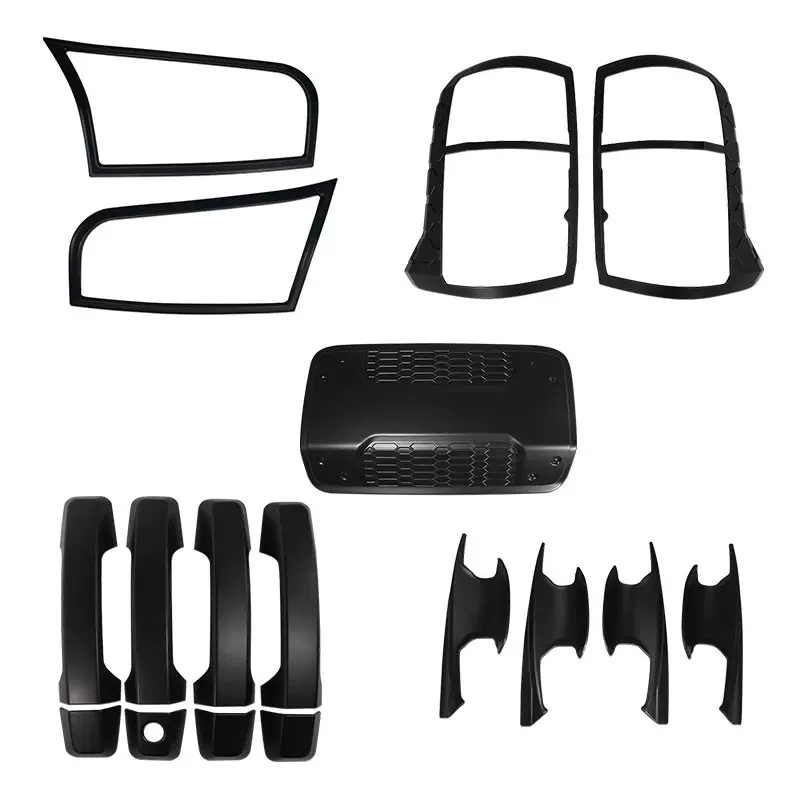 适用于23款三菱TRITON前后灯框门腕拉手油箱盖外饰配件改装五件套
