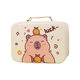 New Portable Cartoon Cosmetic Bag Souvenir Large Capacity High-Value Capibala Pu Leather Sanrio Storage Box