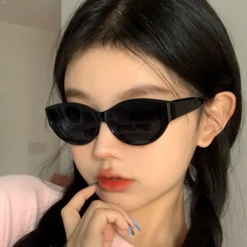 European and American personality 2024 new retro square round face cat eye sunglasses women's street style trendy millennium hot girl sunglasses for men