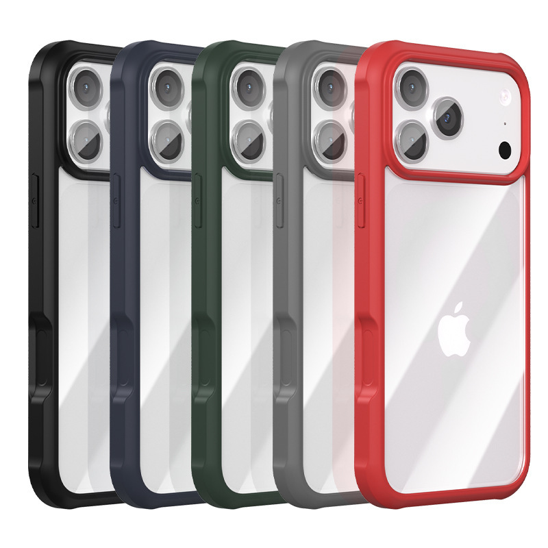 适用iPhone 17Promax透明防摔手机壳苹果16pro双面玻璃保护套跨境|undefined