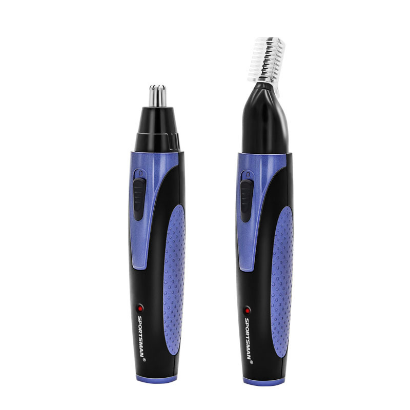 Tubo de aluminio metálico transfronterizo cortador de pelo de nariz eléctrico pintura para hornear recargable multifuncional reparador de pelo de afeitado de nariz dos en uno image 24
