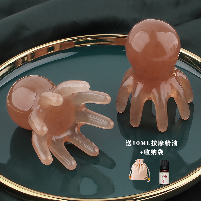 Pein de masaje de pulpo de ocho garras de cabeza masajeador de meridianos agarrar puntos de acupuntura
