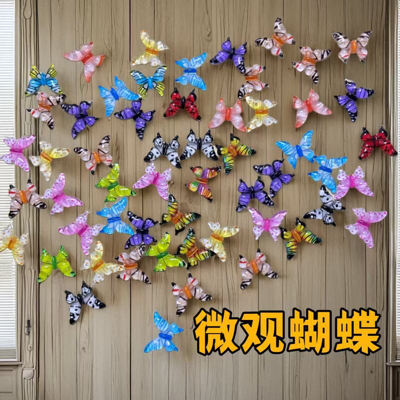 Popular Cross-Border Butterfly Ice Crystal Resin Lily Nail Art Jewelry Multi-Color Mixed Stereo Wearable Nail Nail Diamond Jewelry
