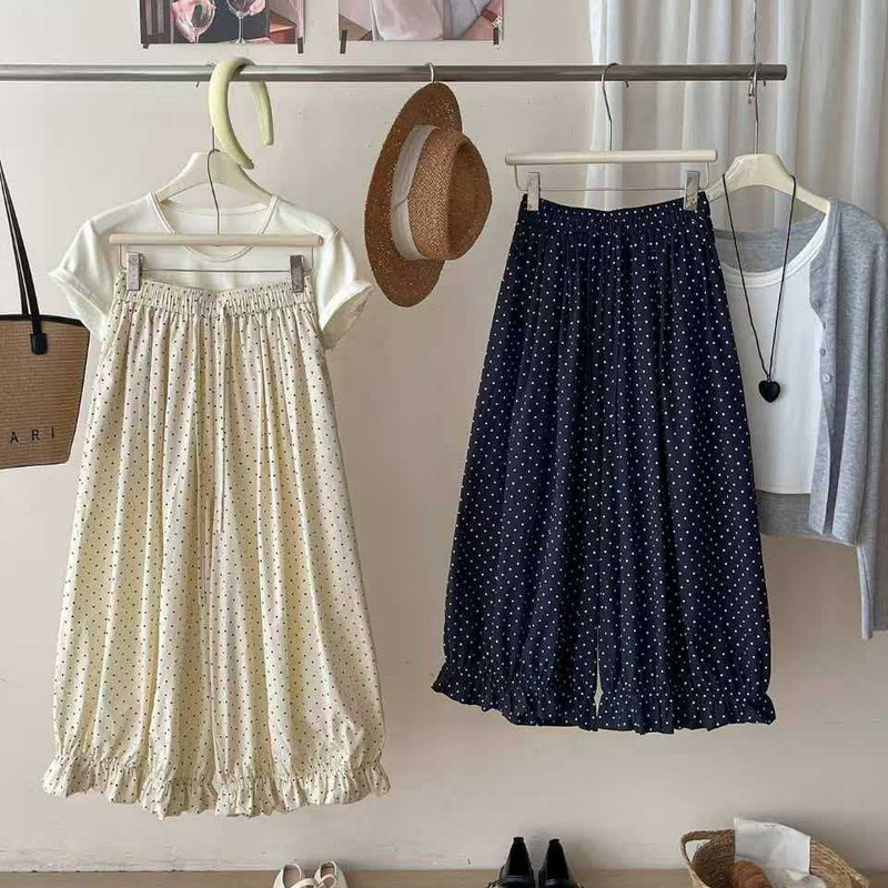 Polka Dot Quick-Dry Balloon Pants for Women, Summer Thin Style 2026 New High-Waisted Slimming Loose Casual Wide-Leg Pants Polka Dot Quick-Dry Balloon Pants for Women, Summer Thin Style 2026 New High-Waisted Slimming Loose Casual Wide-Leg Pants