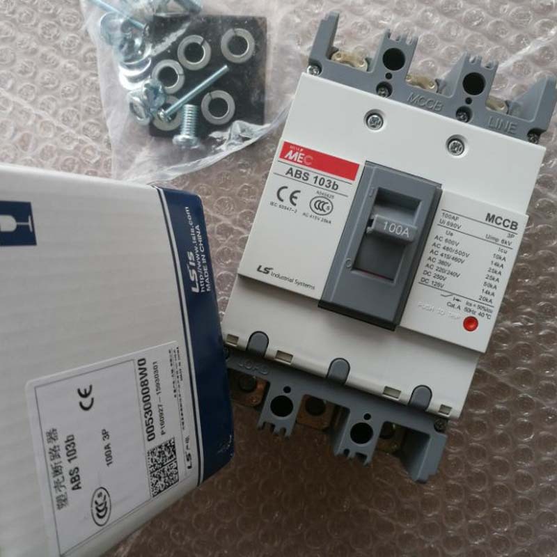 全新LG旗下LS产电塑壳断路器ABS103b 3P 100A 75A 50A空气开关