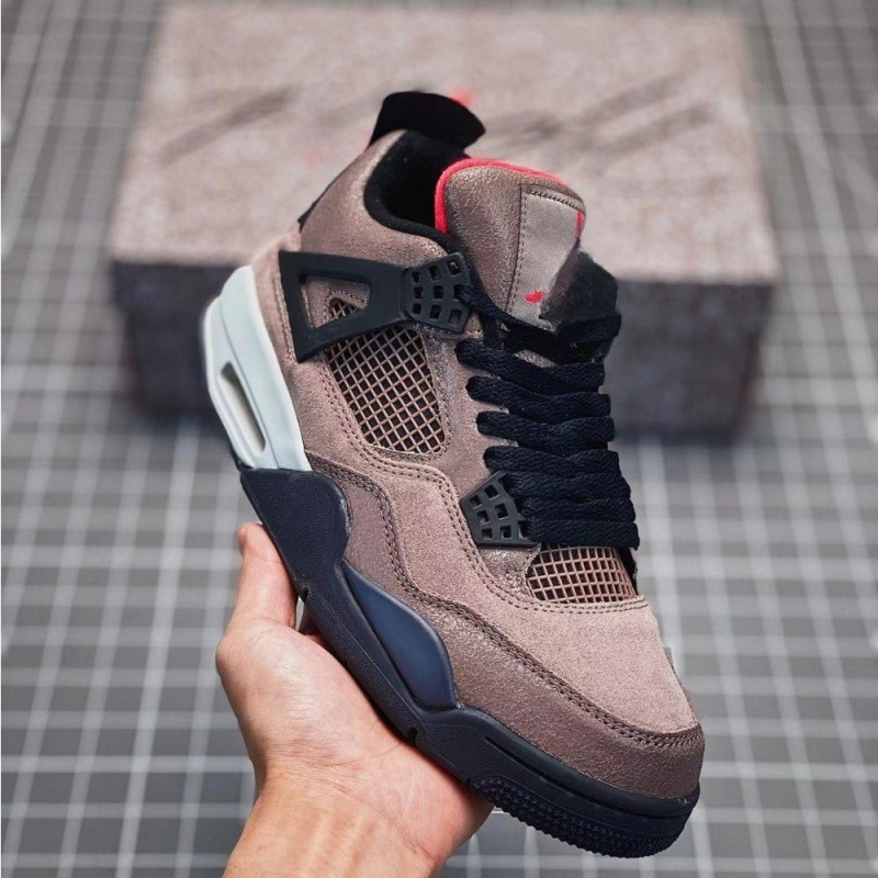 莆田工場 aj4 ピュアオリジナルバスケットボールシューズダークグリーンジョー 4 パープルデニム滑り止め耐摩耗性男性と女性のカジュアルランニングシューズ|undefined