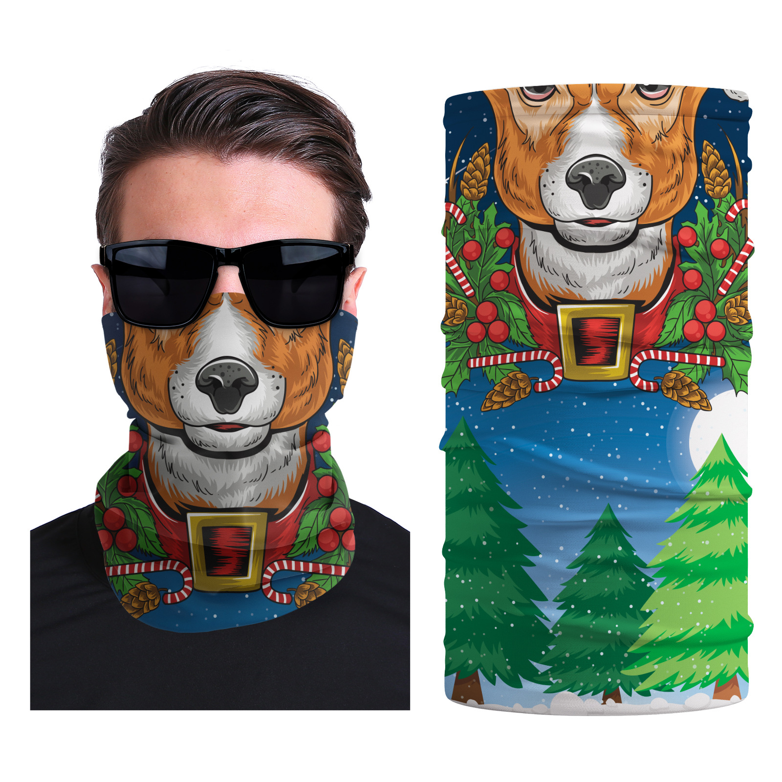 Xun hui transfronterizo media cara cráneo bufanda mágica sombrilla de viaje al aire libre máscara de equitación cuello de protección uv