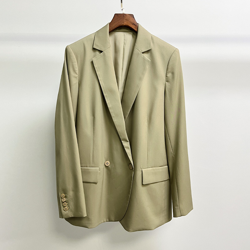 th wool blend suit 2024 new double-breasted classic temperament commuter fashion high quality casual coat
