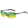 Black frame metal day and night yellow -green film