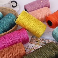 Gold thread twisted yarn ice yarn three-strand handmade crocheted slippers crocheted hat cup cover shiny thread car seat