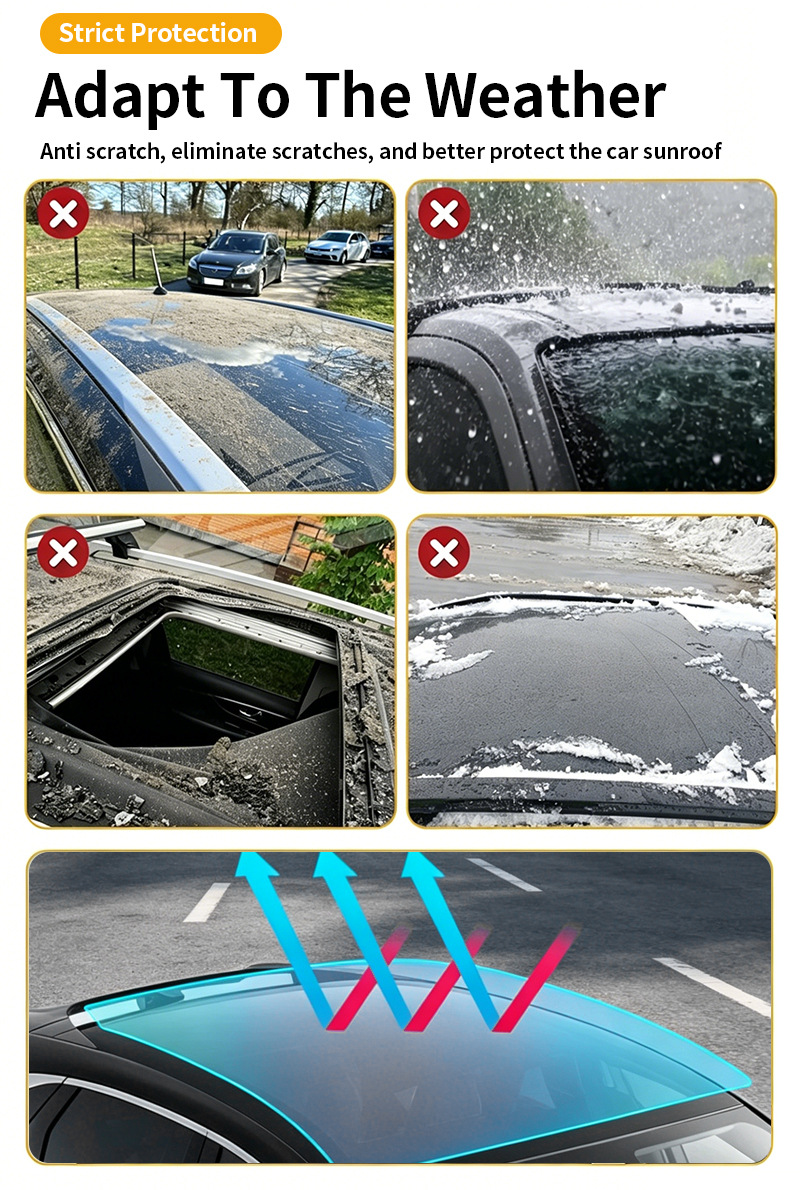 Cross-Border Exclusive Supply of Pre-Cut Tpu Sunroof Ice Armor Heat Insulation Ppf Suitable for Byd Hiace 07 (2024-up)