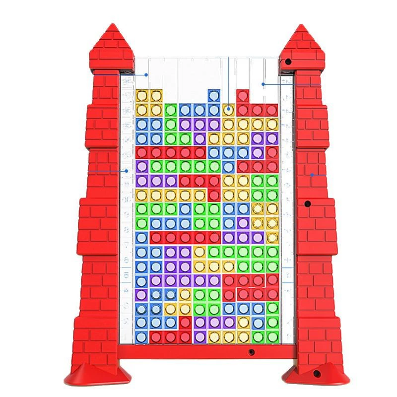 Three dimensional logic intellectual tetris for training, board game, toy, in 3d format, logical thinking, brainstorm