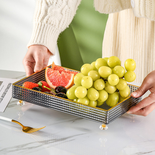 High-quality Nordic fruit platter for home living room coffee table fruit platter, nut tea snack plate, divided plate