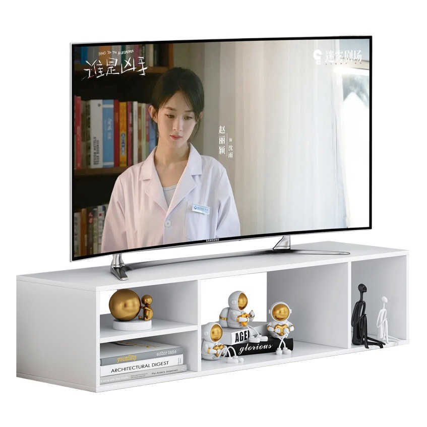 Estante Elevador para Base de TV de Madera para Pantalla Inteligente