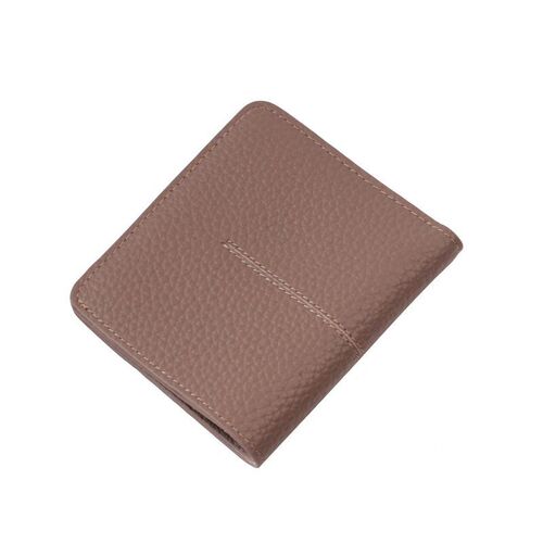 Direct factory sales simple and soft portable sewing thread short wallet snap fastener ultra thin multi-card slot money clip