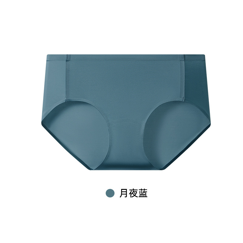 2025 夏の新製品シームレスアイスシルク女性の下着サテンアイスシルク 10A グレード抗菌クロッチ 3D フルカバー臀部|undefined