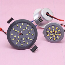 LED吊灯水晶灯光源配件220V免驱动灯芯 白光射灯三色线割灯