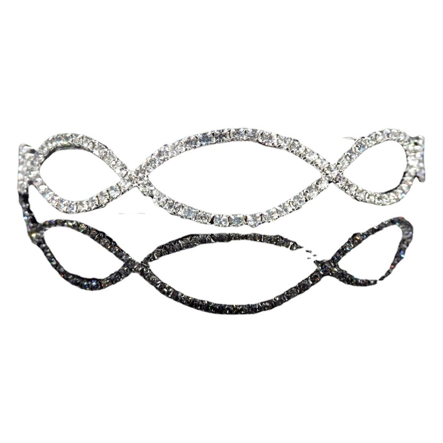 Fábrica recomendar tocado nupcial Comercio exterior moda diadema accesorios para el cabello rhinestone joyería garra cadena pequeña princesa joyería al por mayor