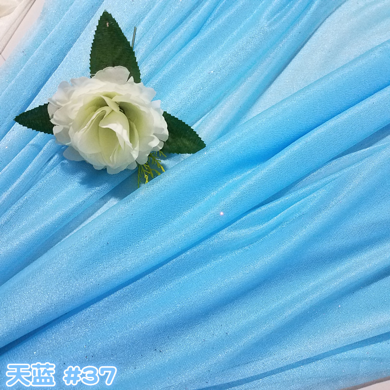 Tejido de gaza de belleza cortina de boda prop telón de fondo cortina de gaza de techo gaza de techo paleta tela de seda perlada