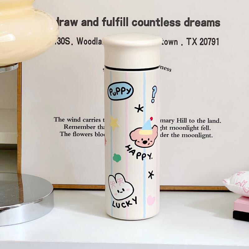 男女学生用のかわいい304ステンレス製魔法瓶カップ、高見えカップ、携帯用茶漏れカップ、国慶節ギフト|undefined
