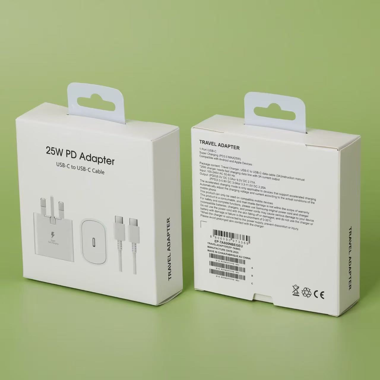 Cargador de Carga Rápida para Celular 25W PD 45W S22 con Carga Rápida