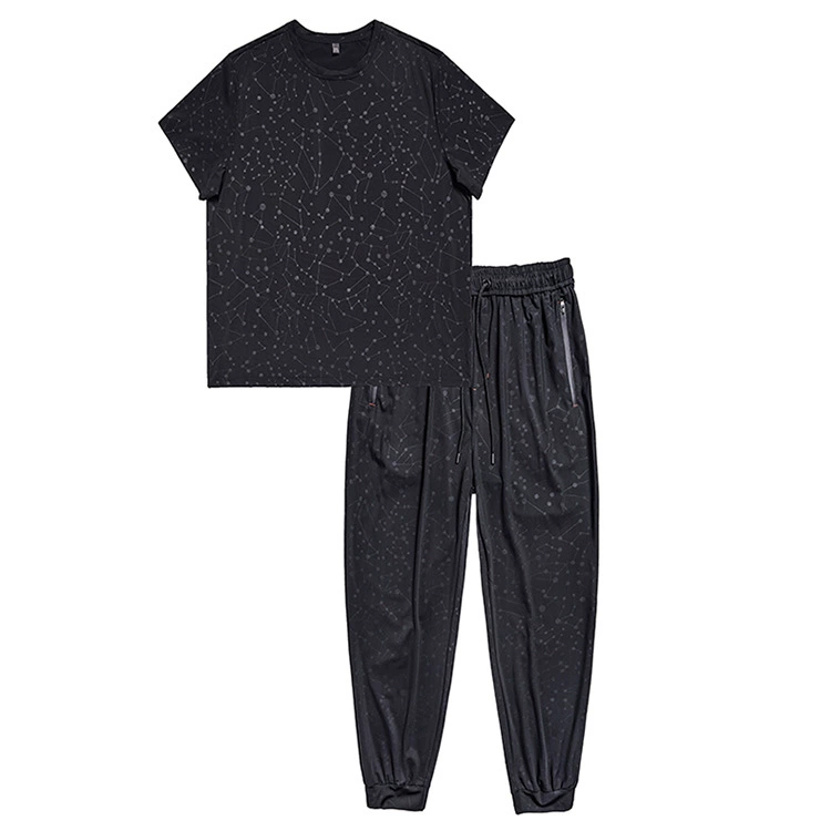 Silk trousers, set for leisure, plus size, oversize