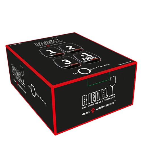 Austria RIEDEL O-type crystal glass red and white wine glasses and whiskey/water glasses, 4-piece set