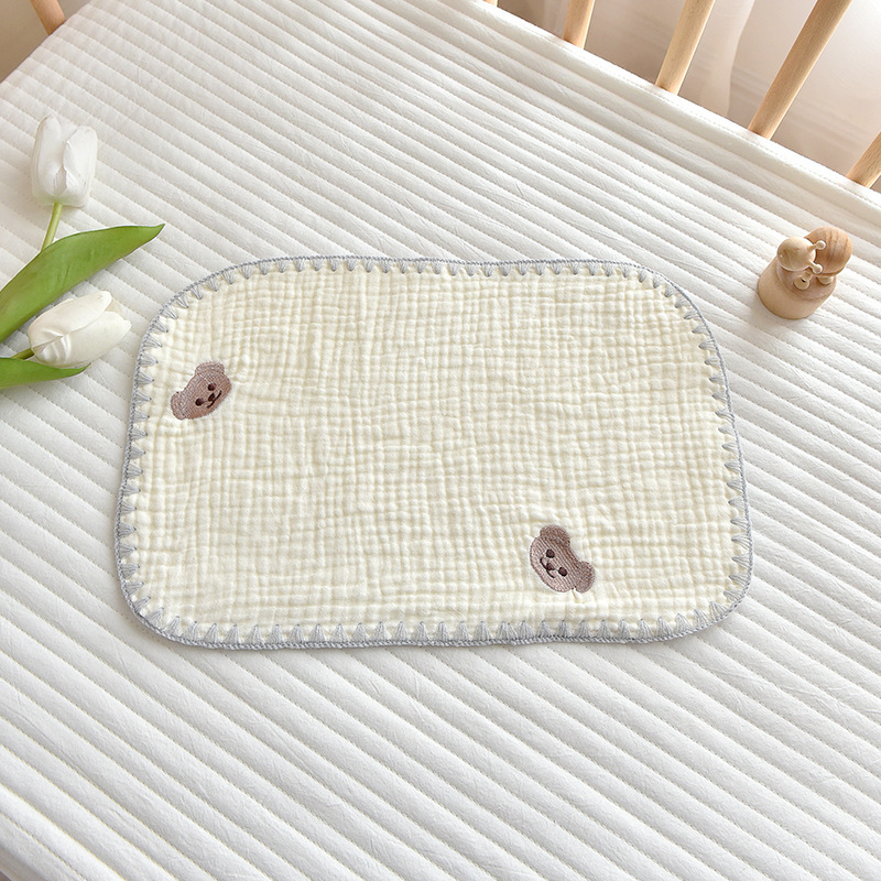 新生児の枕の綿のガーゼの刺繍の泡の糸の小さい枕のタオルの貝殻の辺の雲の片の枕の赤ちゃんは乳の枕を吐くことを防ぎます。|undefined