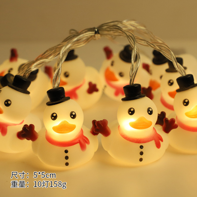 Luces LED de Navidad, luces LED de vinilo con forma de animales, luces de Navidad con forma de pato de dibujos animados, luces de Navidad de Amazon, luces decorativas navideñas